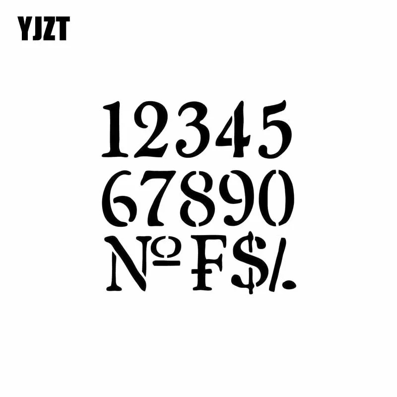 YJZT 14 см * 13 8 Забавный номер телефона 1234567890 виниловый автомобильный Стайлинг Декор