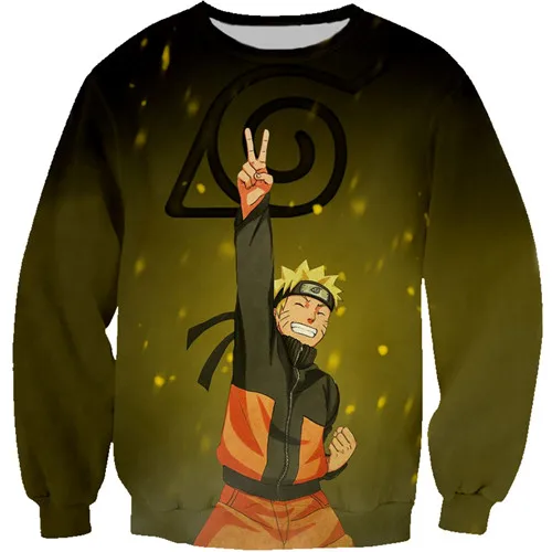kids sweatshirt PLstar Cosmos Наруто толстовка с капюшоном детская одежда г. летние рубашки толстовки для мальчиков с Аниме Узумаки Наруто 3D толстовки пуловер с круглым вырезом - Цвет: kids sweatshirt