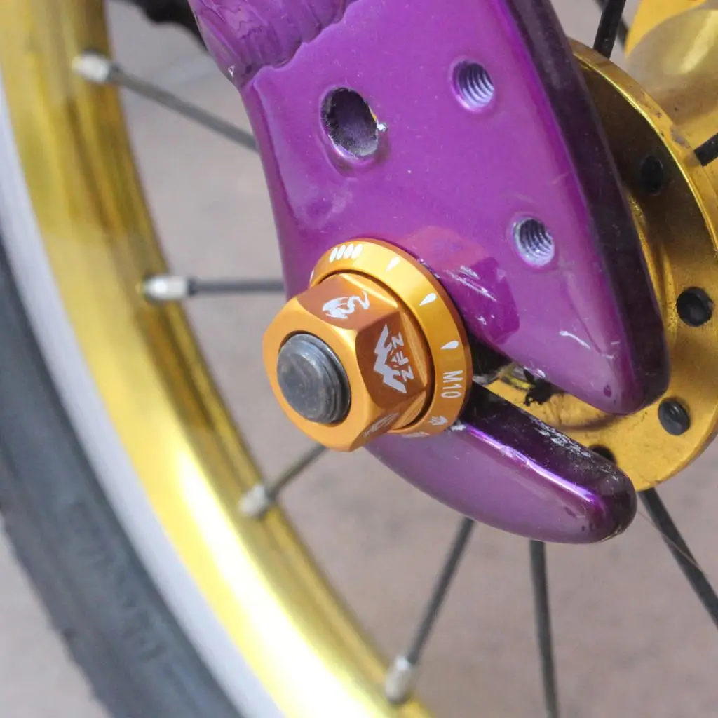 Гайка велосипедная M10 складная фиксированная шестерня ступица колеса ось