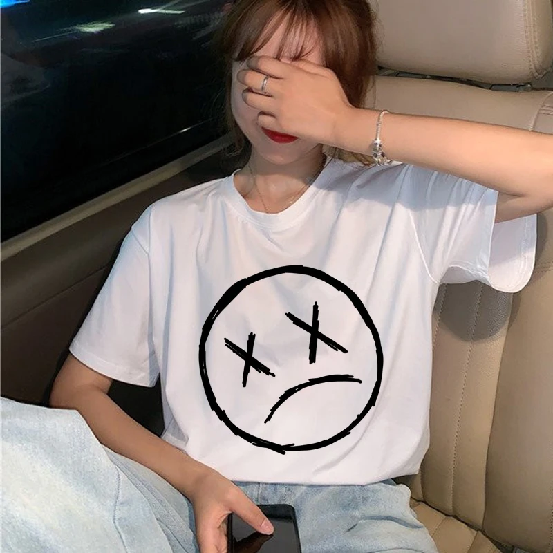 Футболка для женщин Billie Eilish забавная футболка с рисунком 90s|Футболки| |