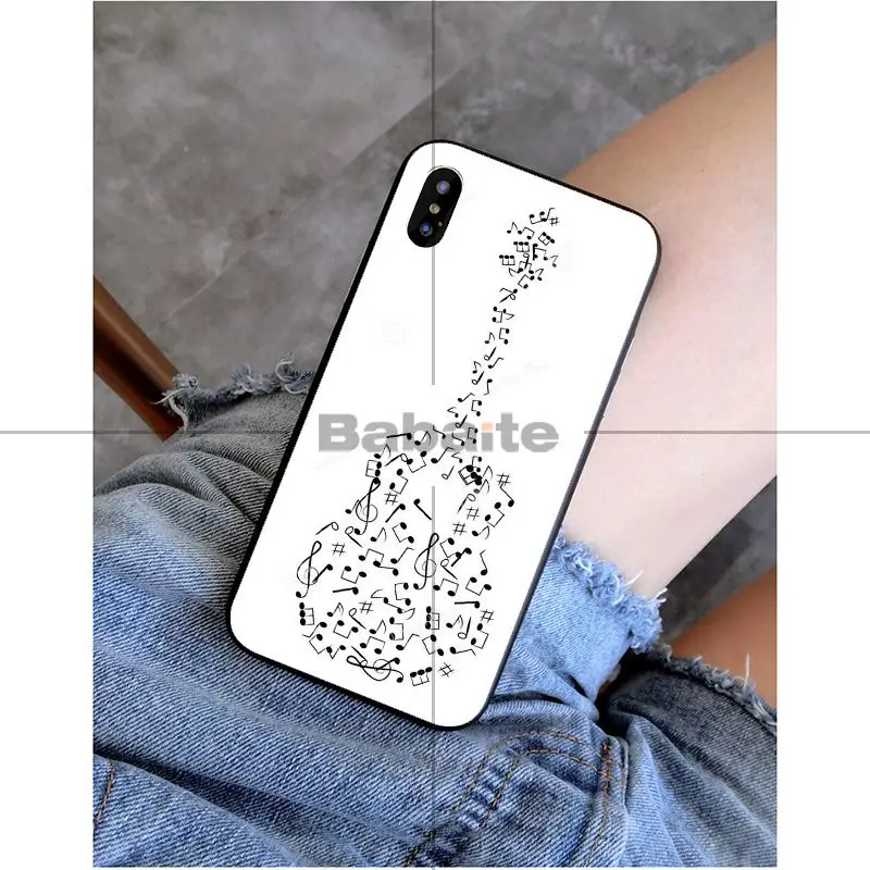 Babaite Музыка в мире ТПУ черный чехол для телефона чехол для iPhone X XS MAX 6 6s 7 7 plus 8 8 Plus 5 5S SE XR - Цвет: A12