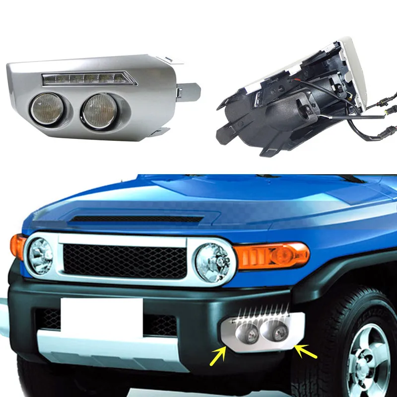 VLAND Автомобильные дневные ходовые огни для Toyota FJ Cruiser 2007 2014 дневной передний