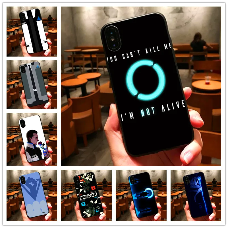 Detroit Be Human Android RK800 RK900 Connor Kara мягкие силиконовые чехлы из ТПУ для телефонов iPhone X 8 plus
