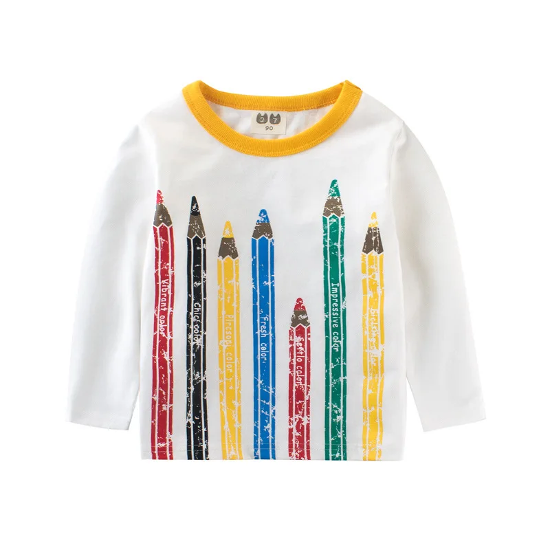 2017 Футболки высокого качества для мальчиков детские свитера с длинными рукавами