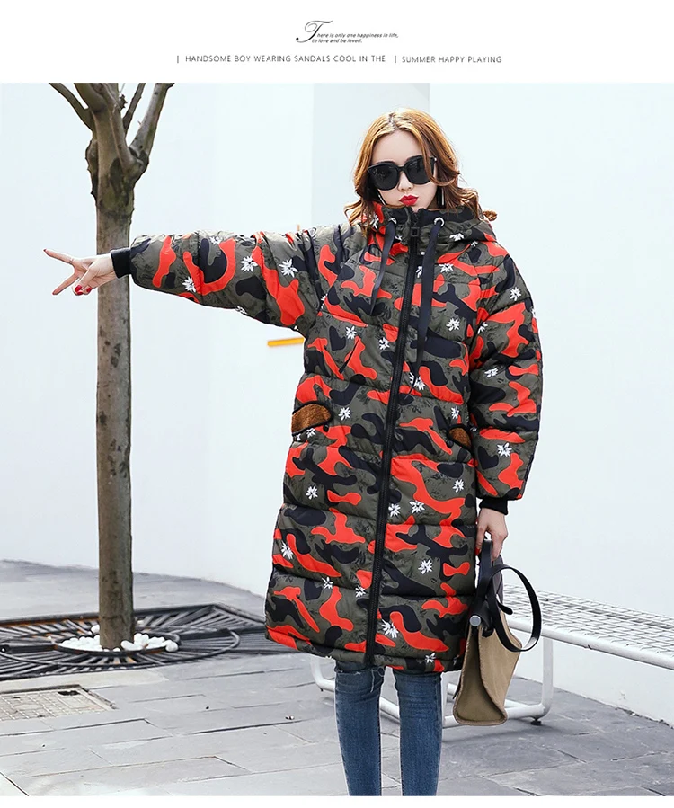 Мода 2017 г. зимняя хлопковая куртка Для женщин для худого телосложения плотные