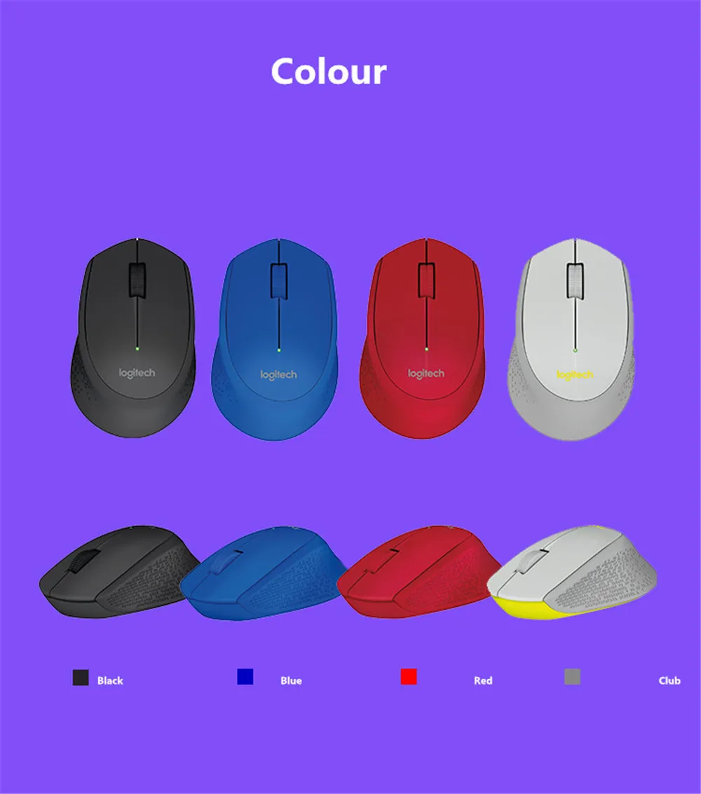logitech M280 Беспроводная игровая мышь Поддержка мыши для офиса Тесты с USB нано-приемник 1000 точек/дюйм для Windows 10/8/7/vista и Mac OS