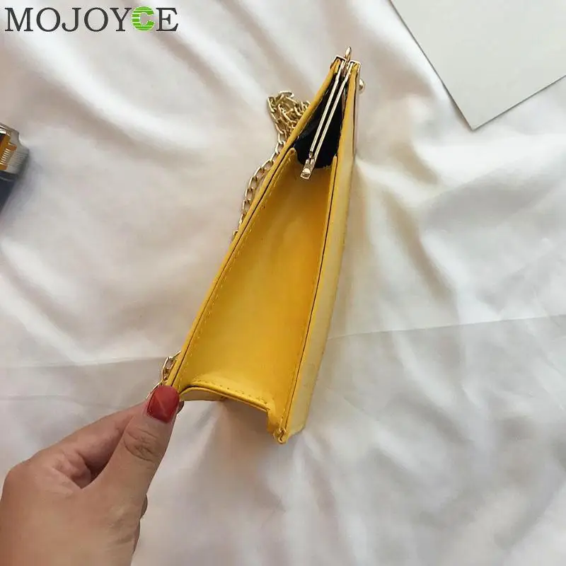 Модные квадратные сумки через плечо, повседневные женские маленькие сумки на цепи через плечо из искусственной кожи
