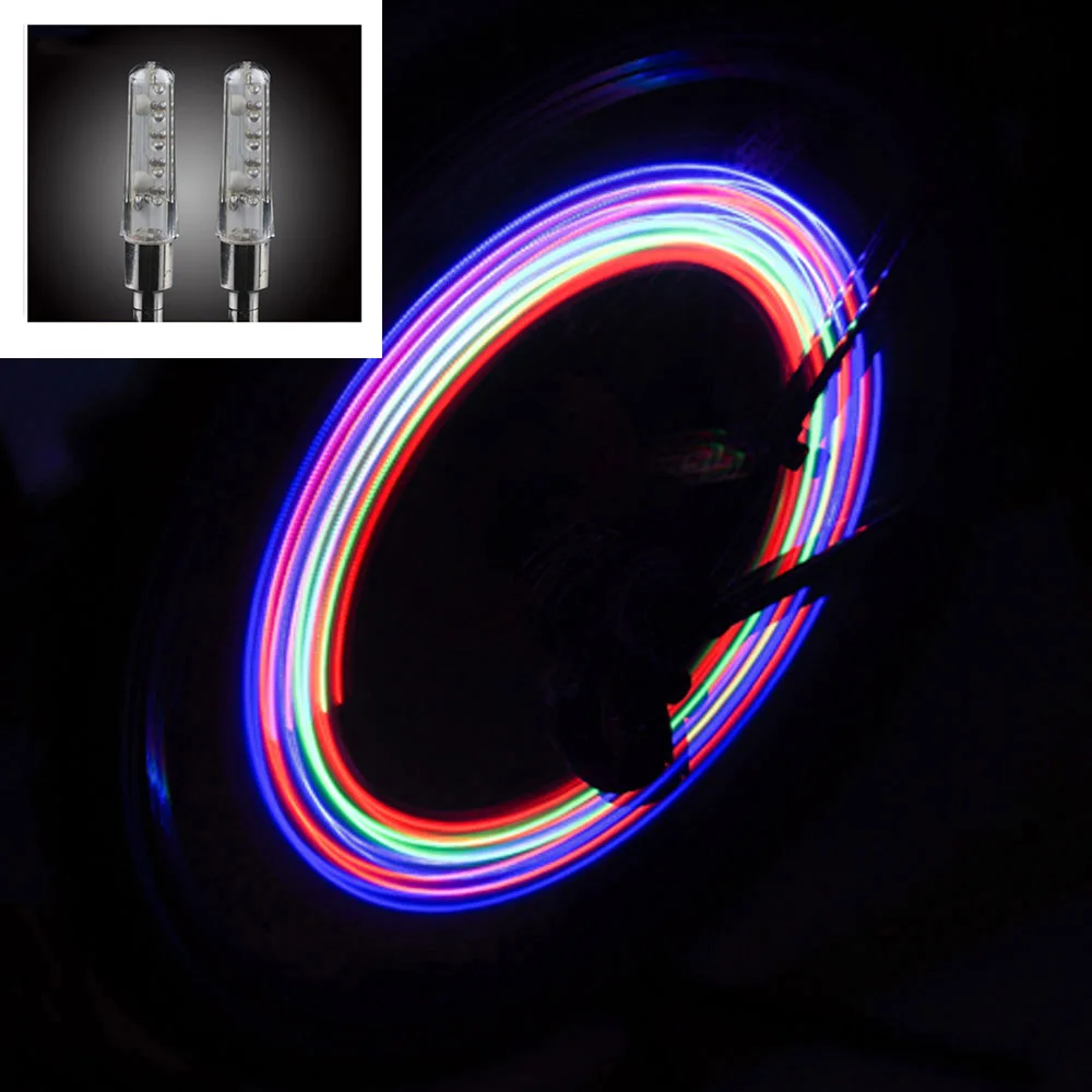 

Super Power Lights Tire Lamp resistant Muiticolor Auto Accessories Bike Supplies Neon Blue Strobe LED Tire Valve Caps motorcycle