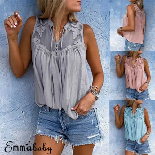 Женский кружевной жилет топ без рукавов серый розовый синий | Женская одежда