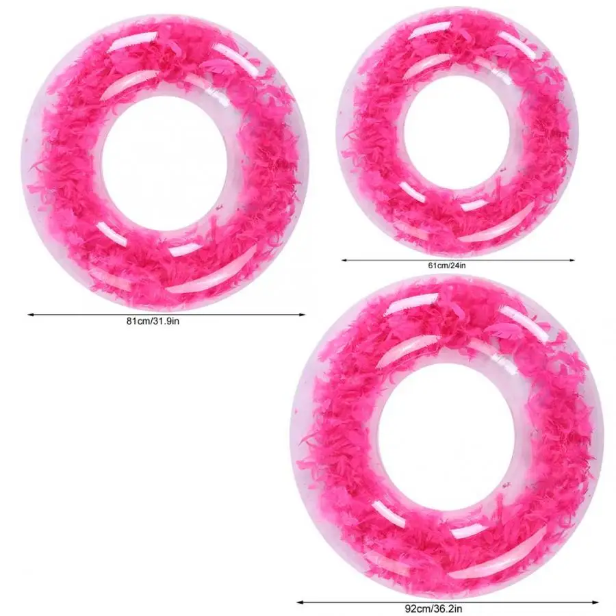 Прочное Кольцо для бассейна с перьями розовое надувное кольцо плавающее детей |