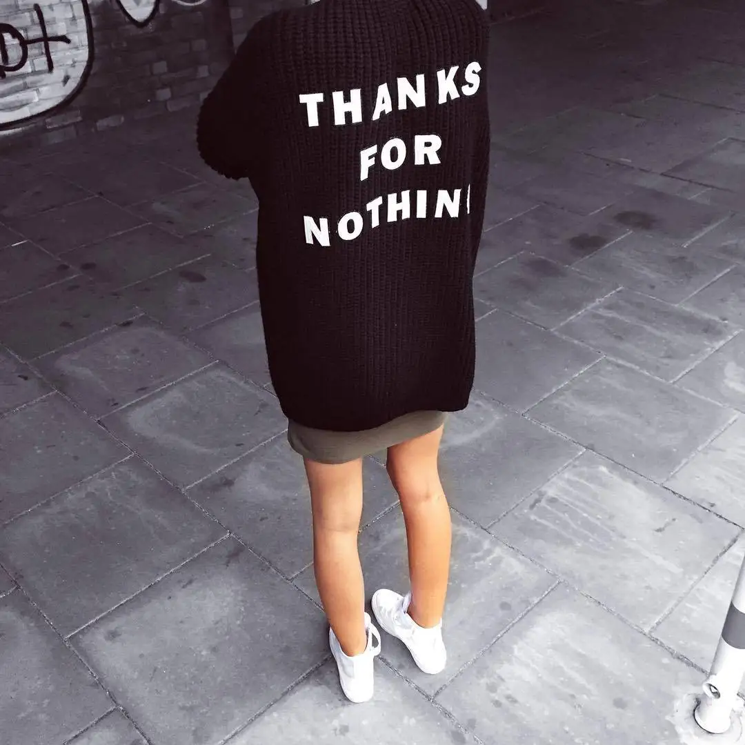 Letter Embroidery Cardigan Feminino 2018 Fashion Women Winter Autumn Warm Sweater Girls Long Poncho Pull Femme |