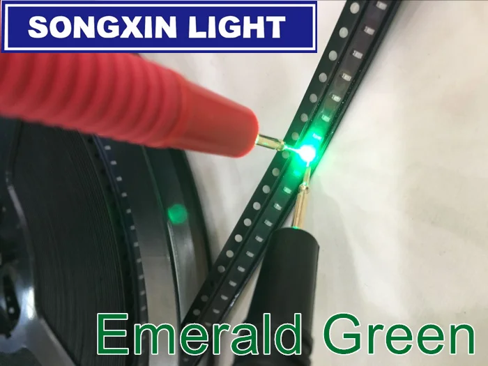 100 шт. SMD 0603 светодиодный диодный светильник диоды изумрудно зеленый Esmeralda Verde