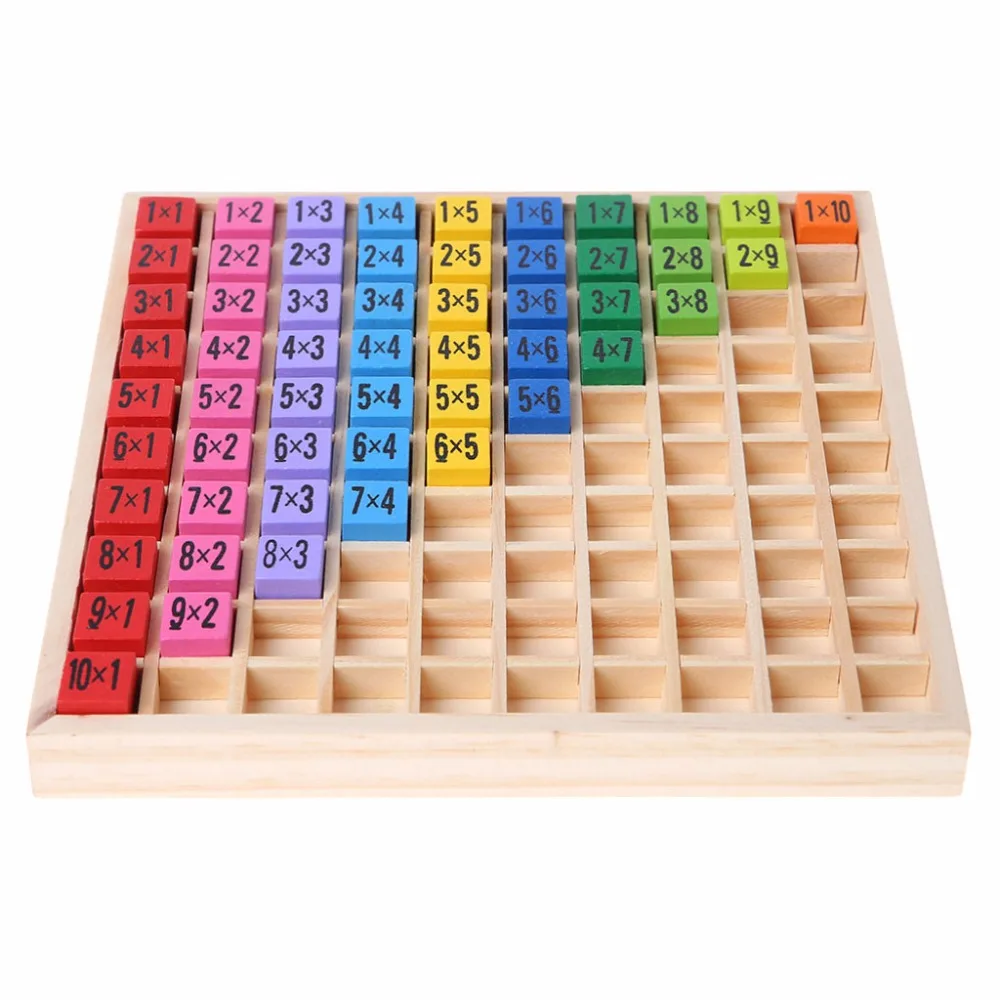 

Wooden Multiplication Table Early Teaching Puzzle Children Educational Child Toy