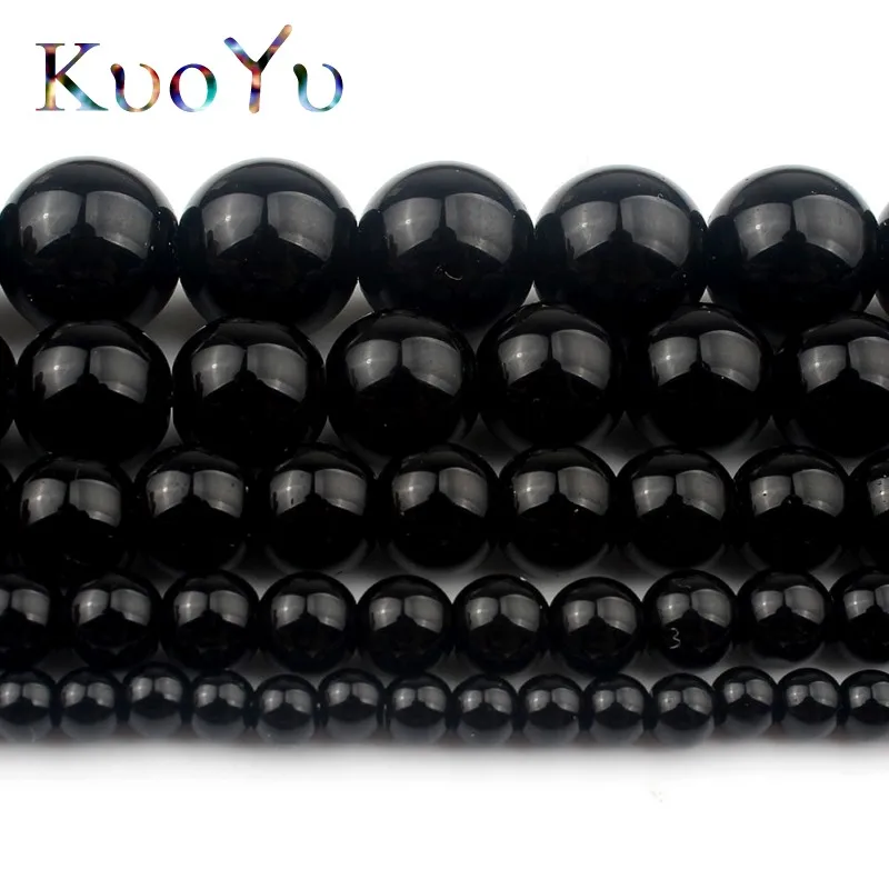 Черные Хрустальные стеклянные бусины Круглые Свободные разделительные для