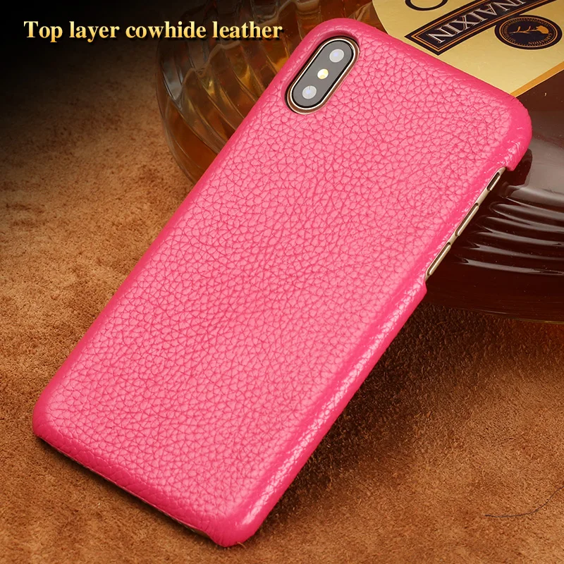 Luxury brand phone case litchi grain half-wrapped For iPhone 8 full handmade custom processing | Мобильные телефоны и