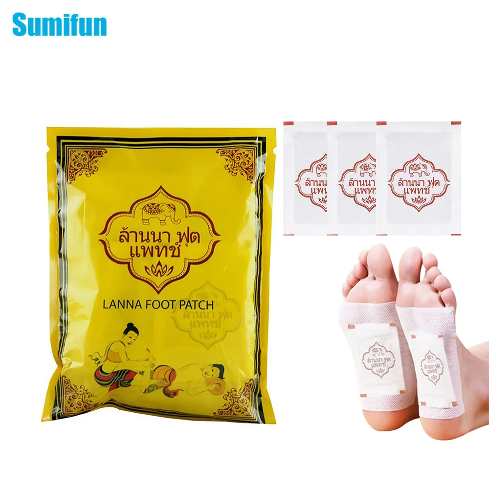 Sumifun 10 шт./пакет Таиланд LANNA Детокс пластырь для ног колодки организму избавляться от токсинов клей держит форму экологически чистые травяные пластыри C122