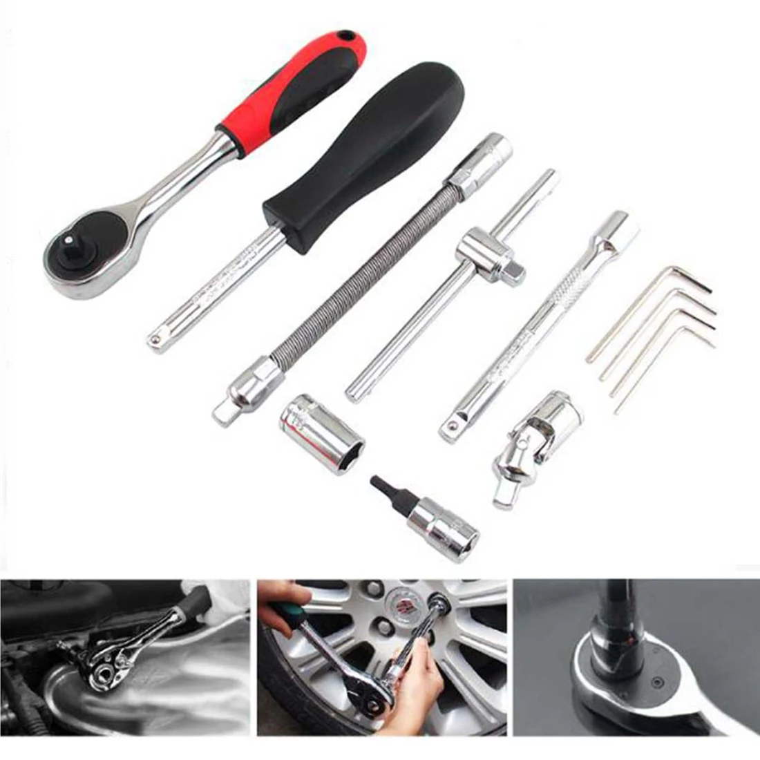 

46pcs 1/4-Inch Socket Set Car Repair Tool Ratchet Set Torque Wrench Combination Bit a Set Of Keys Chrome Vanadium