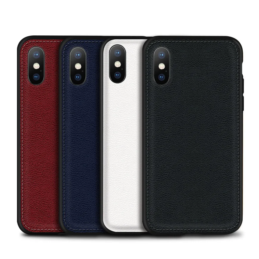 IIOZO Luxury PU leather Case For iPhone XS Max XR X 7 8 Plus 6 6s Ultra-thin Texture Soft Silicone Phone Cases Cover | Мобильные