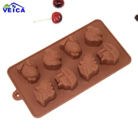 1pcs silicone chocolate moldcookies mold transportation shape fondant cake tools cake decorating
