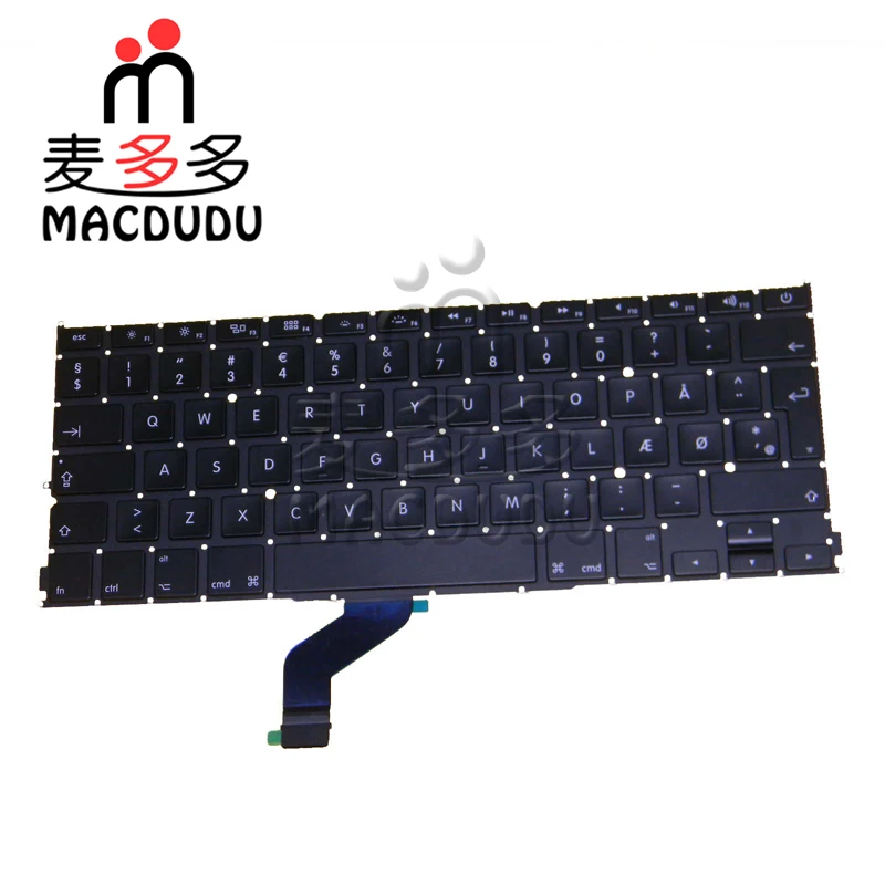 

New Danish Keyboard For MacBook Pro Retina 13" A1425 2012 Year