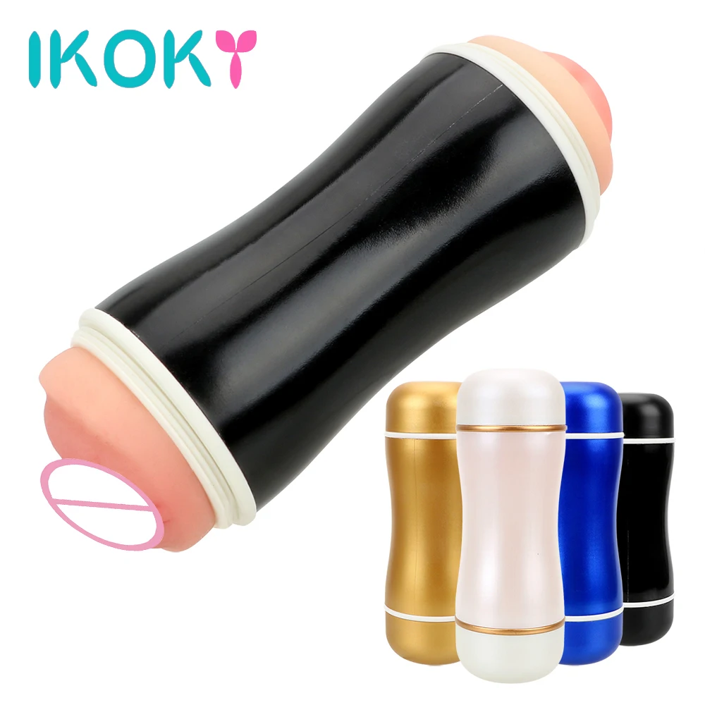 IKOKY настоящая Вагина с двойным отверстием и рот чашка для мастурбации