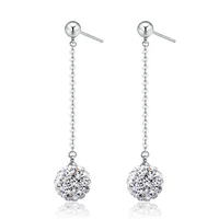 100 925 sterling silver new fashion shambhala ball design ladies stud earrings wholesale women jewelry birthday gift