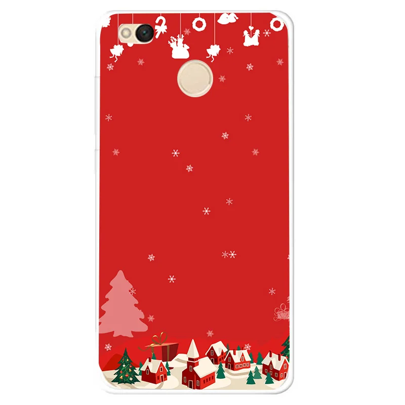 Чехол с рисунком для Xiao mi Red 4A 4X Note 5A 4 Capa Рождественский чехол s Santa лосем мягкий