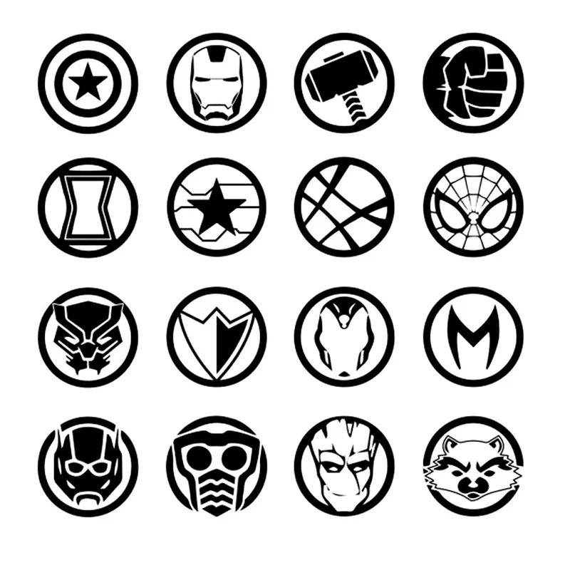 16 шт./компл. Marvel Hero Логотип штамп DIY игрушка светочувствительное уплотнение Забавный планировщик для скрапбукинга штампы и штампы для изготовления карт