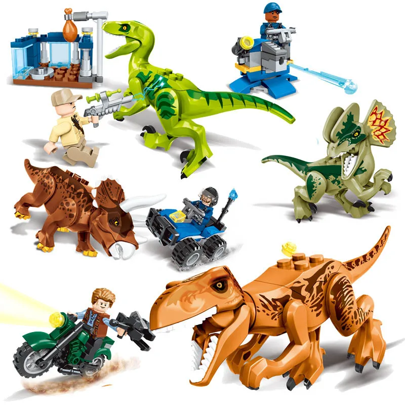 301 no box Совместимый мир Юрского Периода Динозавры игрушки T-Rex строительные блоки кирпичи игрушки для детей - Цвет: 301 no box