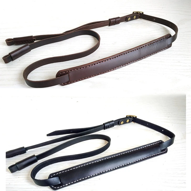 Manual Camera Neck Strap Adjustable Head Layer Cowhide Vintage DSLR Durable Leather Accessories | Электроника