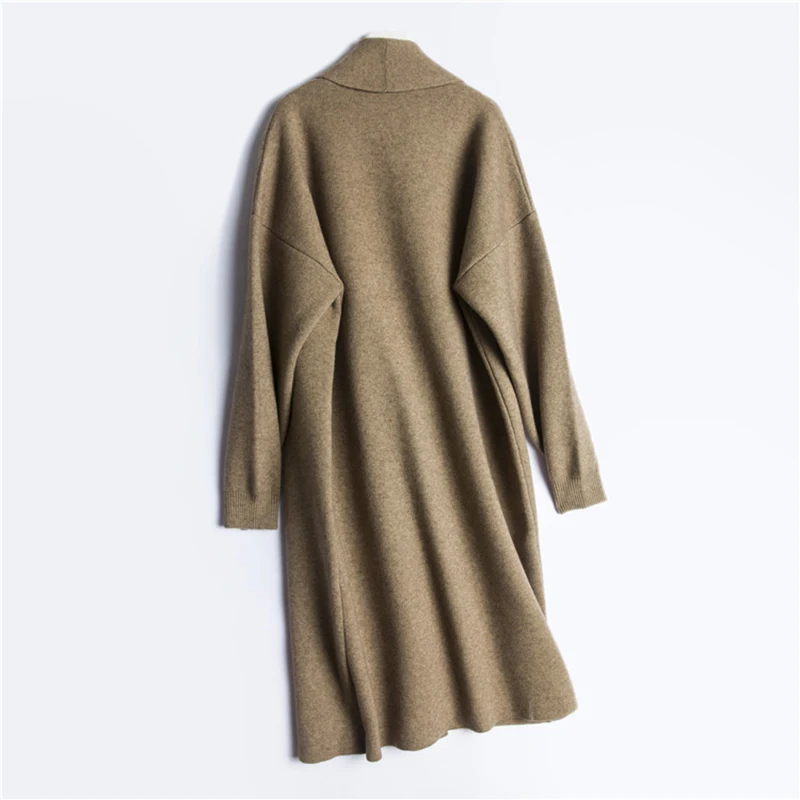 Pantalon Thick Knit Female cardigan Long knit wear women beige pull femme korean style jaune |