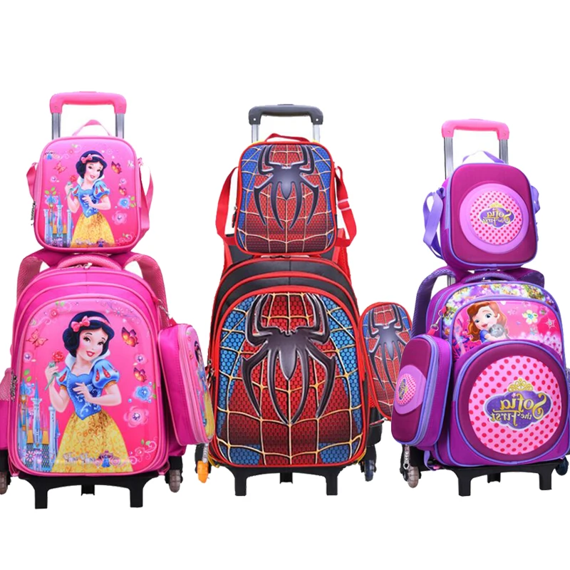 Детские школьные сумки wenjie brother Mochilas с колесиками для мальчиков и девочек, рюкзак Mochila Infantil Bolsas