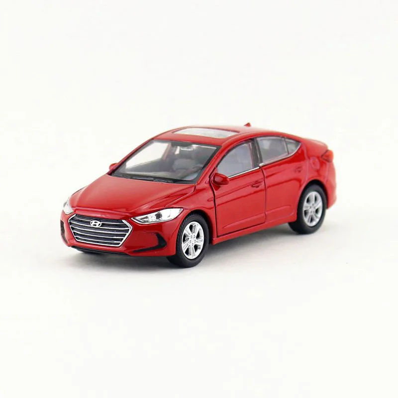 Red HOMMAT имитация 1:36 hyundai Elantra литая модель игрушечного автомобиля Модель автомобиля литая металлическая коллекция подарок детям оттягивать назад синий - Цвет: Red