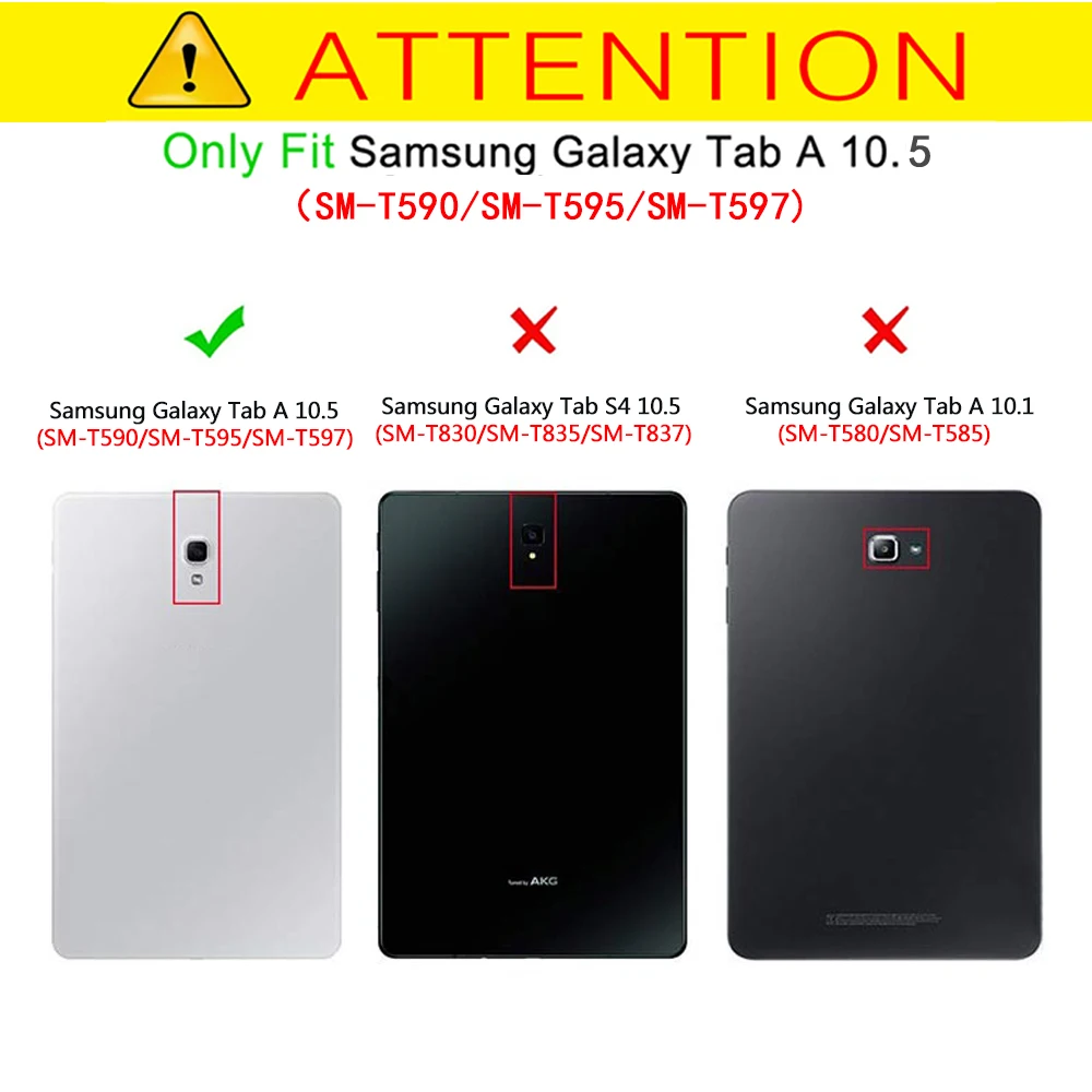 Чехол для samsung Galaxy Tab A 10,5 из искусственной кожи складной чехол-подставка для samsung Tab A 10," SM-T590/T595/T597 чехол для планшета