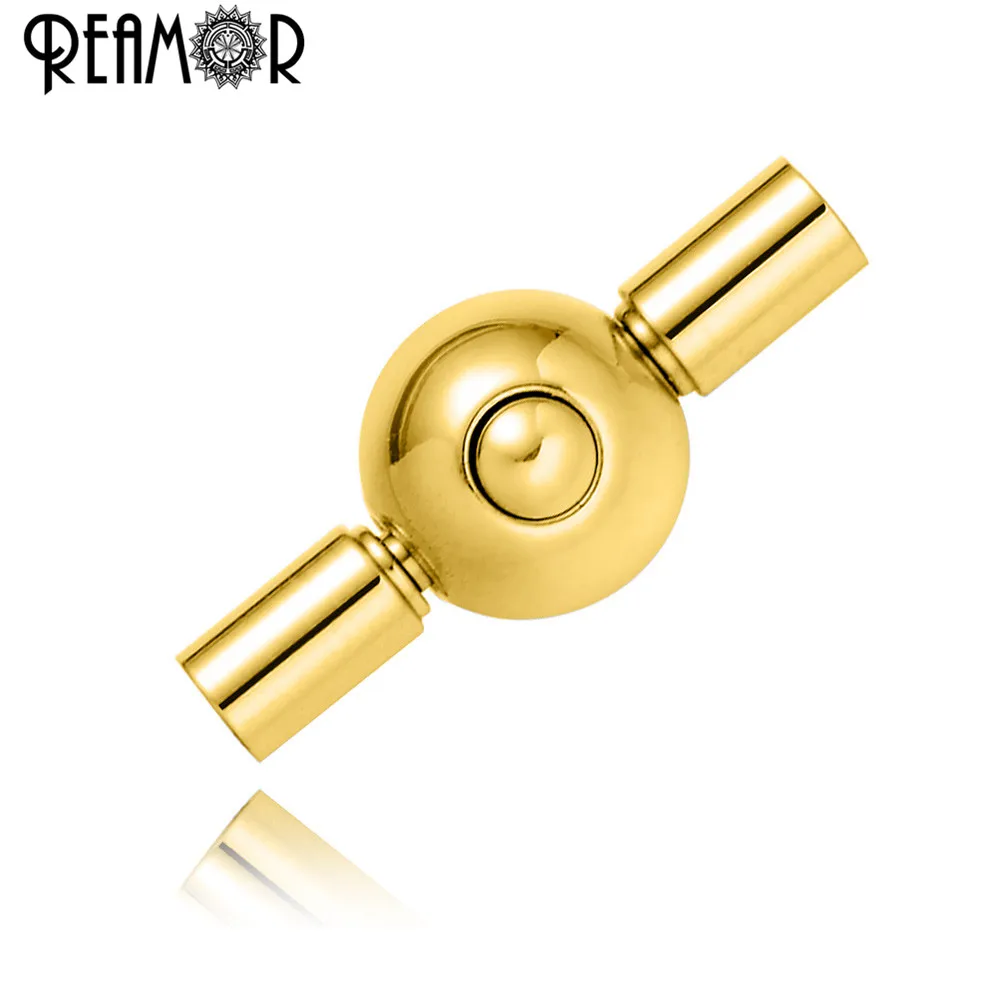 Новое поступление золотистый Шарм-браслет REAMOR с колокольчиком Женские Ювелирные