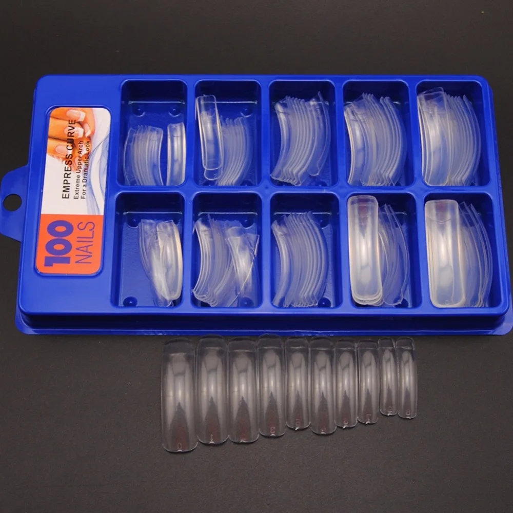 Накладные ногти COSCELIA 100 шт. натуральные накладные для французского маникюра