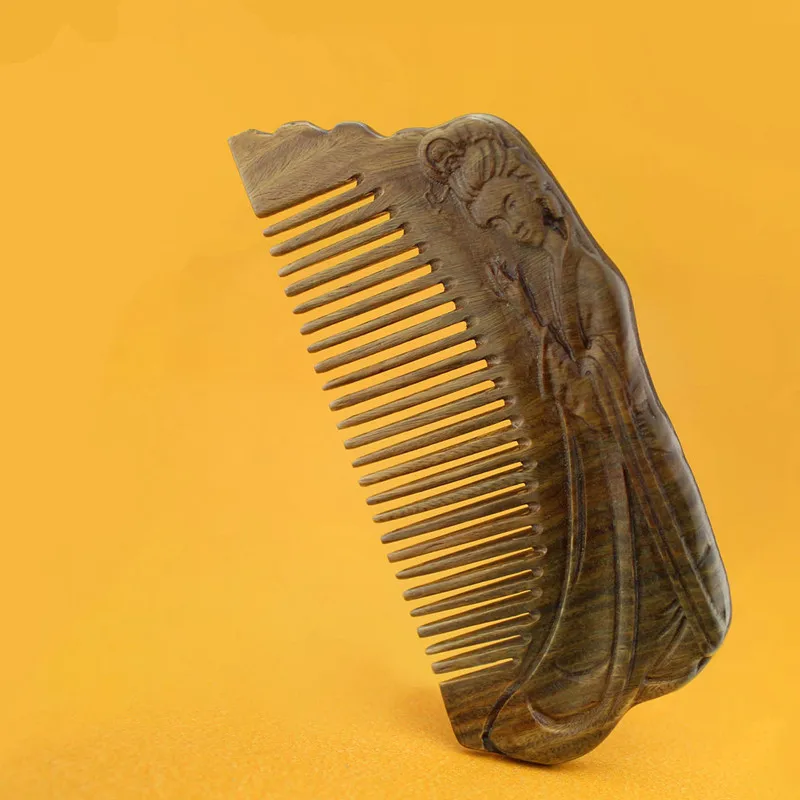 Новинка 2019 натуральная щетка для волос уход за волосами ручная работа зеленый