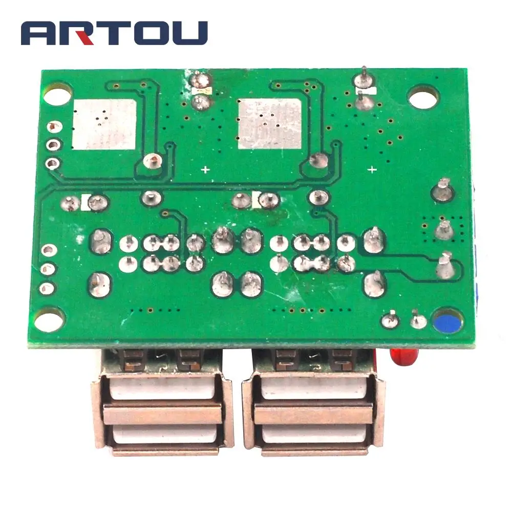 4 USB 9 в 12 В 24 36 до 5 блок питания понижающий модуль для зарядки автомобиля солнечная