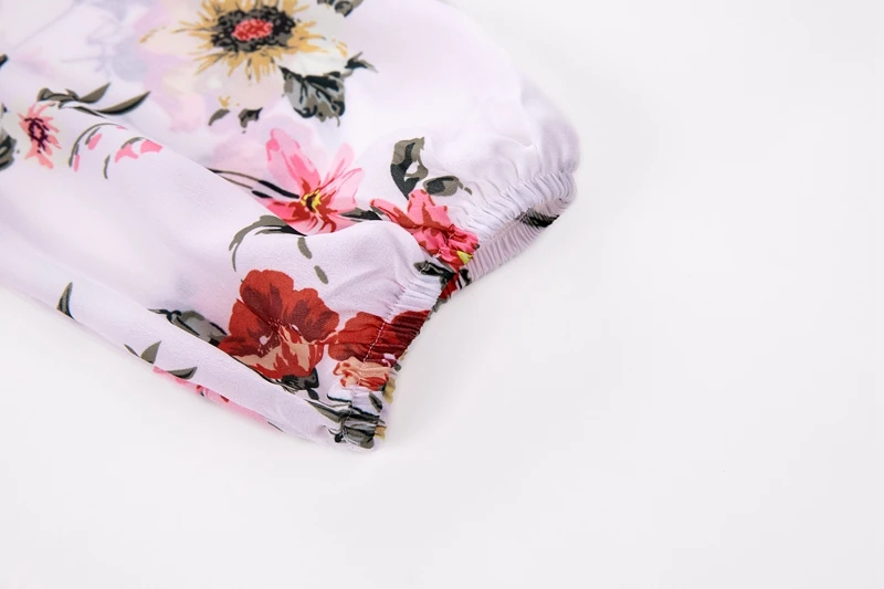Miguofan Bohemian Maxi Dress Women White Floral Print Half Sleeve Loose Boho Dresses Casual Summer Dress Vestidos Female