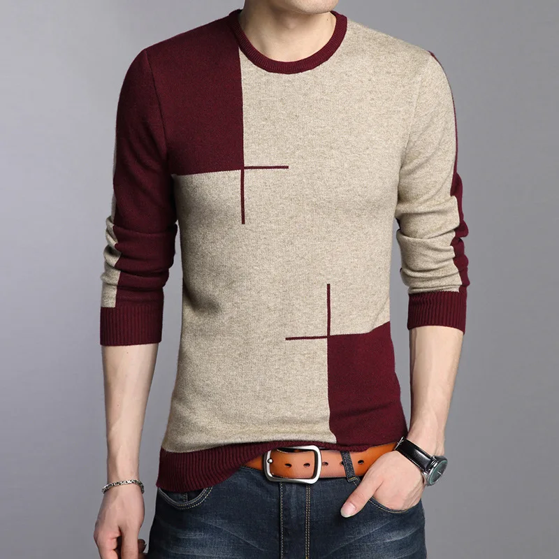 

New Fashion Autumn And Winter Men Thick Warm Sweaters O Neck Wool Casual Sweater Men Clothing Knitte Knitting Mens Pullover