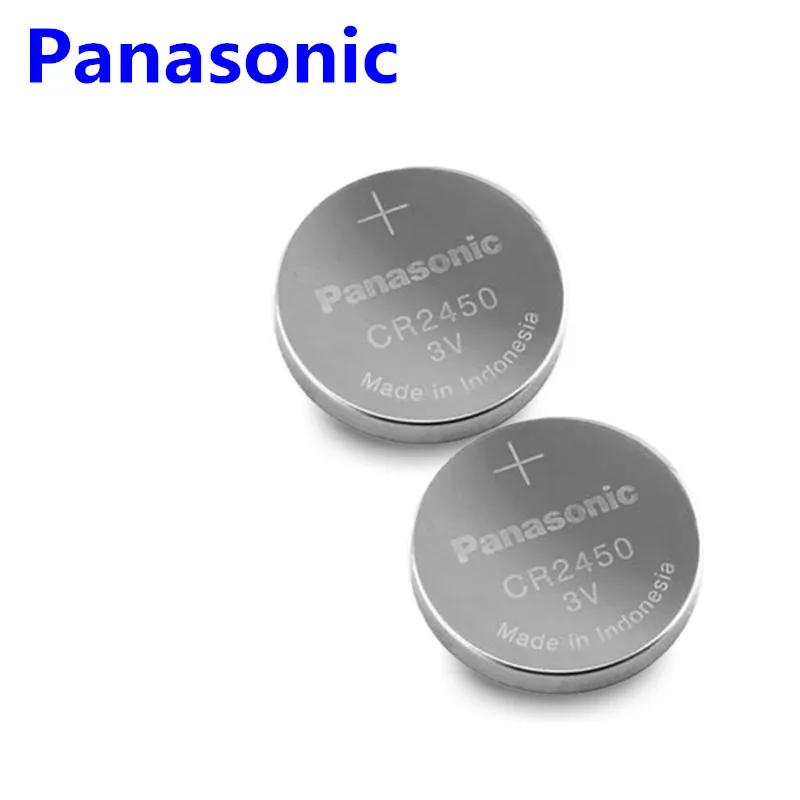Оригинальные батарейки Panasonic CR2450 CR 2450 3V для часов слуховых аппаратов 2 шт.|Часовые