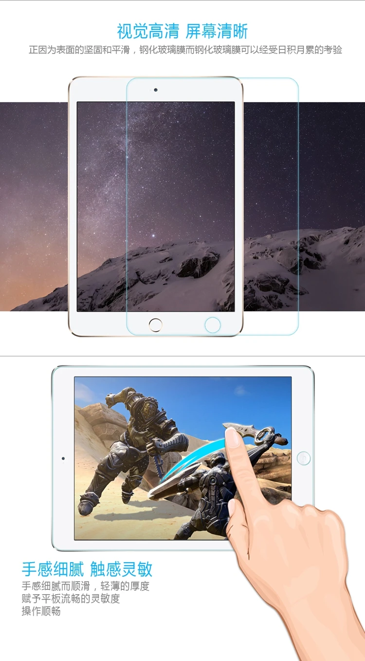 Для ipad mini 5 2 3 4 retina ipad air 1 2 pro 9,7 10,2 10,5 11 дюймов Защитная пленка Закаленное стекло протектор экрана