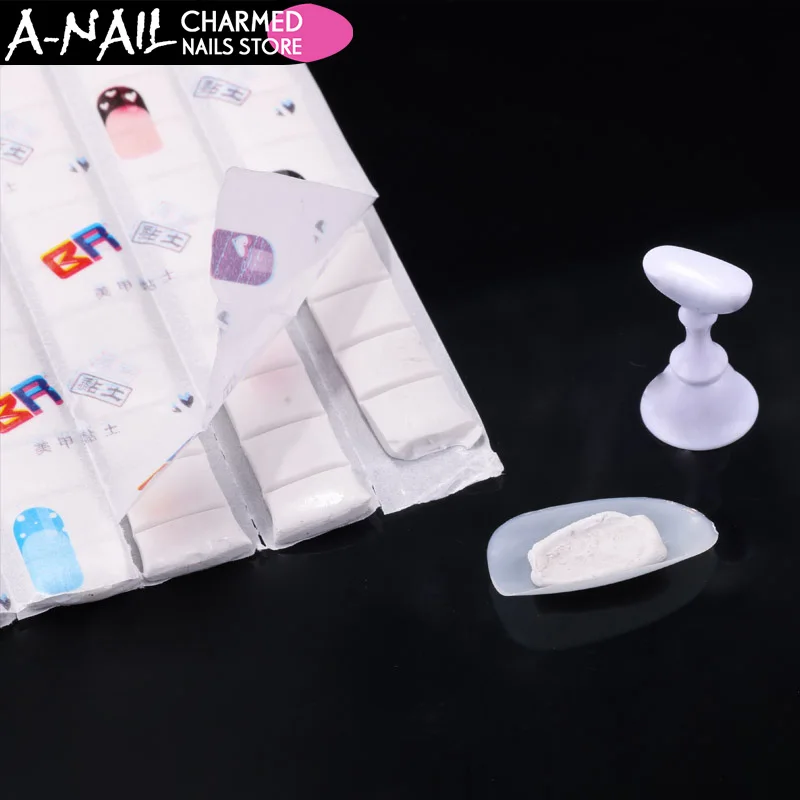 NEWBY 102 советы/упаковка белая клеевая глина для дизайна ногтей фиксация DIY