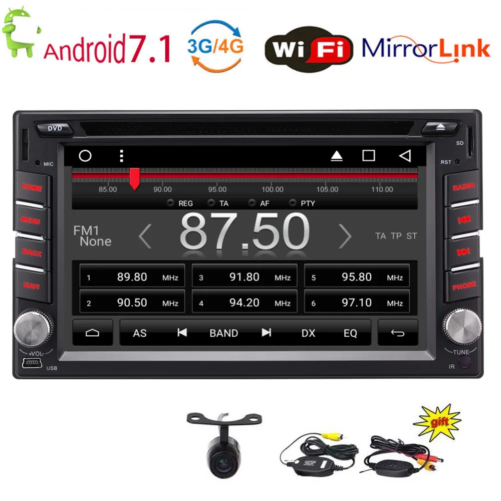 Eincar 6 2 &quotAndroid 7 1 двойной Din автомобильный стерео 4-Core dvd-плеер для автомобиля gps