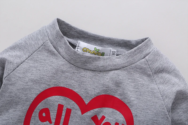 2Pcs Spring Autumn Casual Toddler Boy Sets Grey Letter Long Sleeve Cotton T-shirt+Red Plaid Pants Baby Clothes V20 |