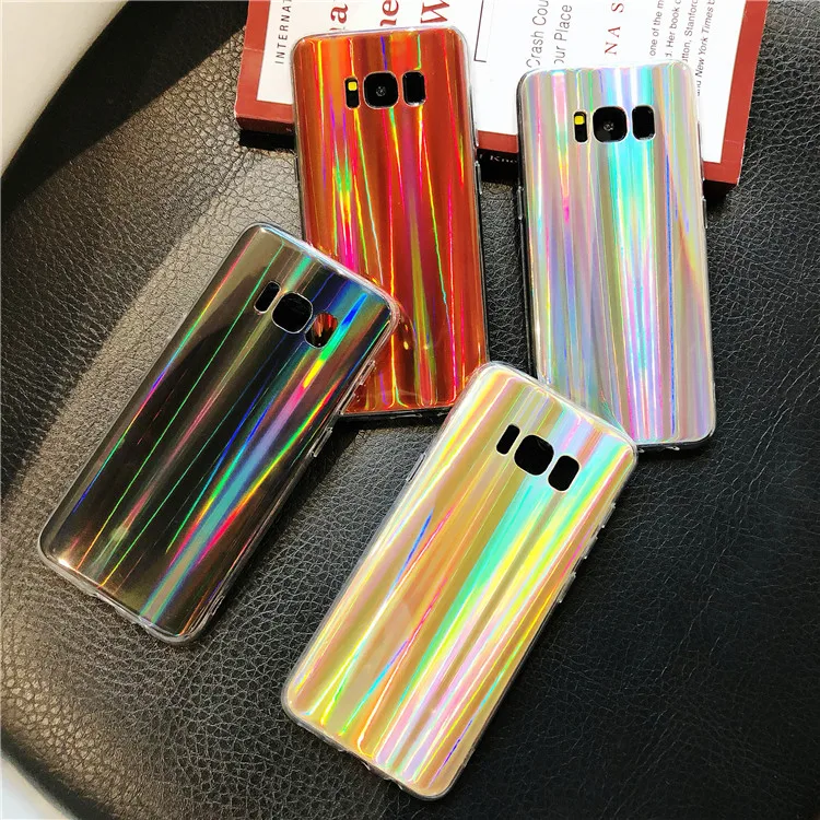 Hot Blue Laser Beam Glitter TPU Cases for Huawei P10 P20 P30 Lite Pro Mate 20 P Smart 2019 Honor 9 8X Glossy Capa |