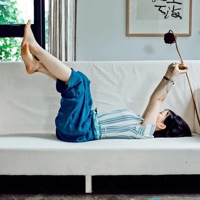 LinenAll Индиго античный синий краситель повседневные брюки 100% лен и растительные