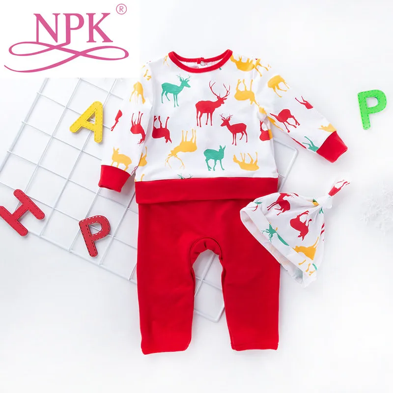 NPK 4 различных стиля реалистичные детские куклы одежда с шляпой рождественский