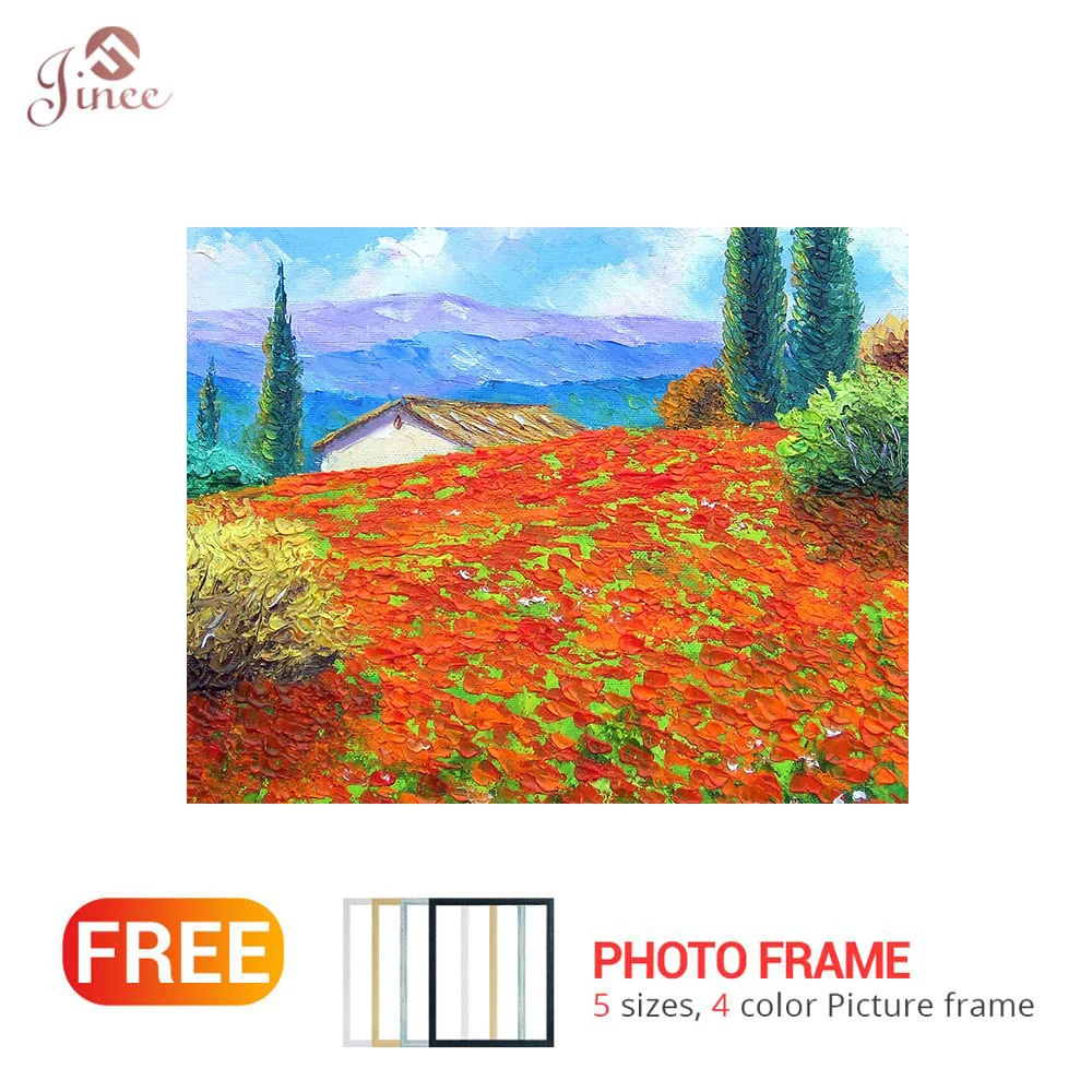 

Diamond Painting Mountain Flower Country DIY Diamond Cross Stitch Full Diamond Embroidery Rhinestones Christmas Gift