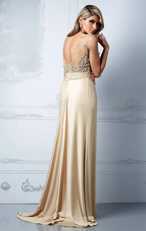 2013 New Arrival Dress with a small train Scoop neck open back Evening Long Formal gown long dress women | Свадьбы и торжества